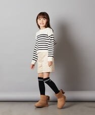 KJLLT61034 a.v.v KIDS(アー・ヴェ・ヴェ) [140-150]ベロアキルティングショートパンツ アイボリー