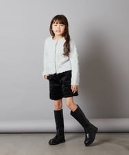 KJLLT61034 a.v.v KIDS(アー・ヴェ・ヴェ) [140-150]ベロアキルティングショートパンツ アイボリー