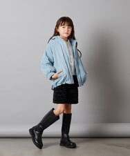 KJLLU61039 a.v.v KIDS(アー・ヴェ・ヴェ) [160]ベロアキルティングショートパンツ アイボリー