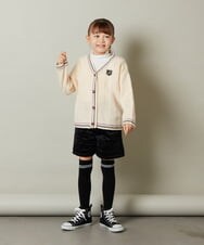 KJLLU61039 a.v.v KIDS(アー・ヴェ・ヴェ) [160]ベロアキルティングショートパンツ アイボリー