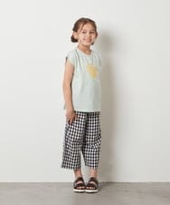 KJNGS01055 a.v.v KIDS(アー・ヴェ・ヴェ) [120-130]【2点セット】ペプラムブラウス＆ワイドパンツ アイボリー