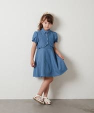 KJNHS03089 a.v.v KIDS(アー・ヴェ・ヴェ) [120-130]【3点セット】キャミワンピースコーデセット ブルー