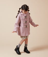 KJUAA01069 a.v.v KIDS(アー・ヴェ・ヴェ) [100-130]【選べる5色展開】ライトフェイクウールダッフルコート ベージュ