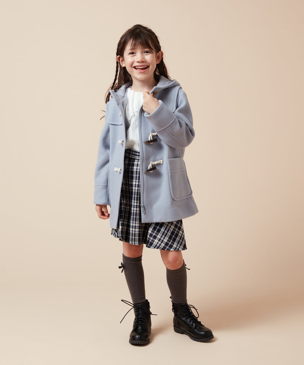 KJUAA01069 a.v.v KIDS(アー・ヴェ・ヴェ) [100-130]【選べる5色展開】ライトフェイクウールダッフルコート ベージュ