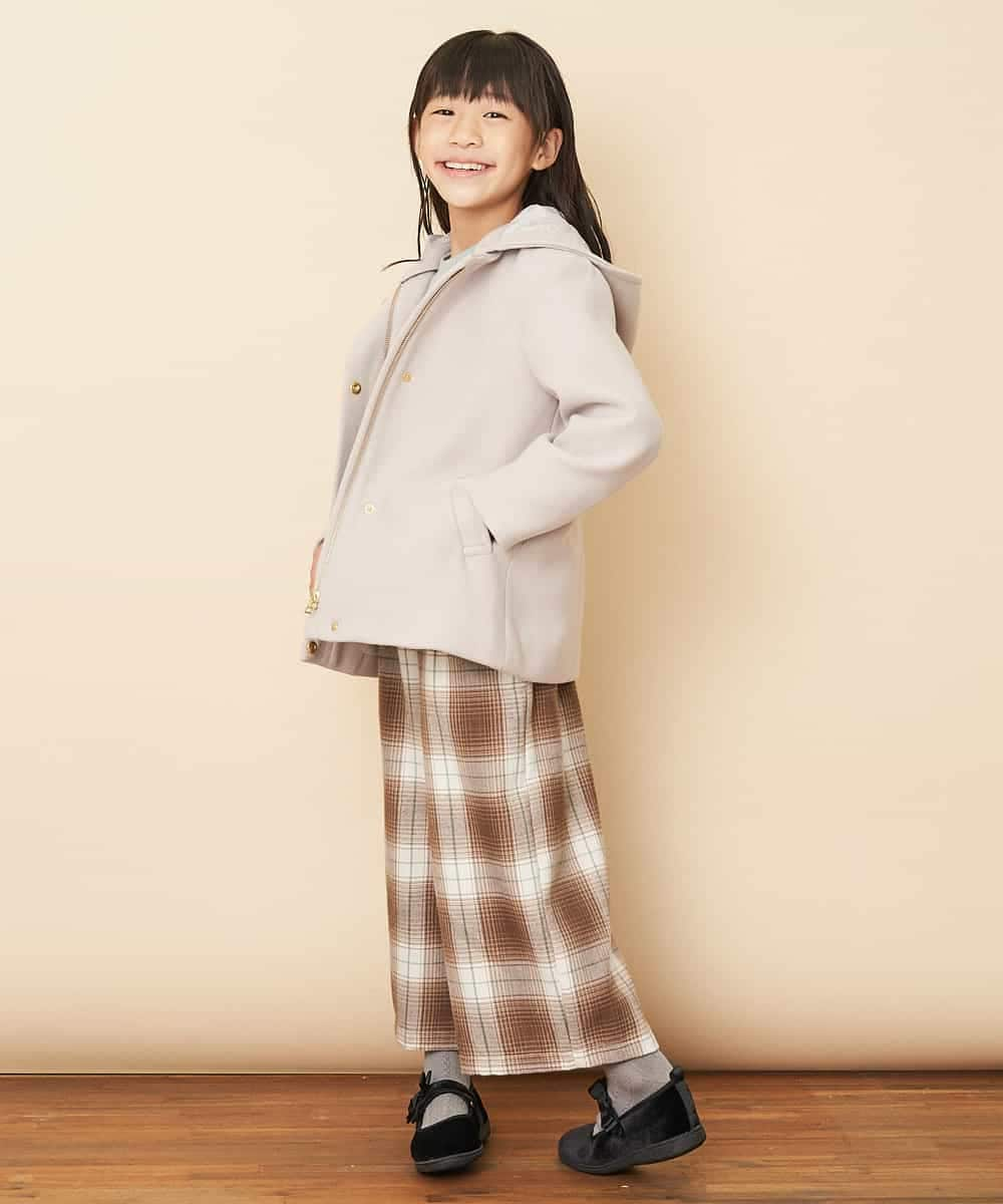 KJUAM03059 a.v.v KIDS(アー・ヴェ・ヴェ) [100-130]【洗濯機で洗える】2ｗａｙＡラインショートコート[WEB限定サイズ] ライトブルー