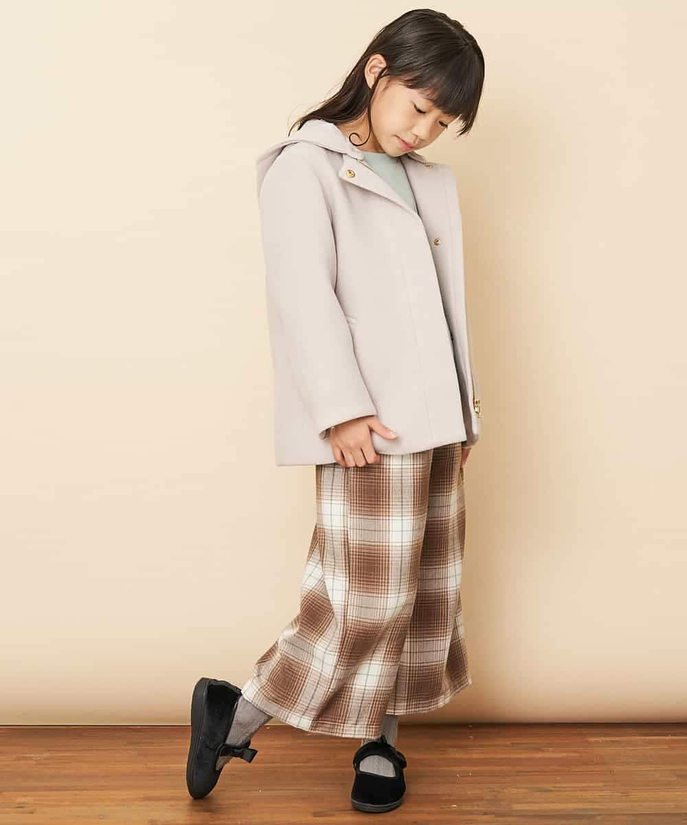 KJUAM03059 a.v.v KIDS(アー・ヴェ・ヴェ) [100-130]【洗濯機で洗える】2ｗａｙＡラインショートコート[WEB限定サイズ] ライトブルー