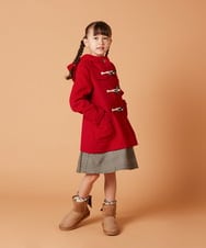 KJUAV02069 a.v.v KIDS(アー・ヴェ・ヴェ) [100-130]【選べる5色展開】ライトフェイクウールダッフルコート ピンク