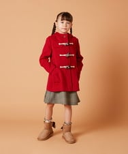 KJUAV02069 a.v.v KIDS(アー・ヴェ・ヴェ) [100-130]【選べる5色展開】ライトフェイクウールダッフルコート ピンク