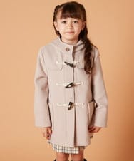 KJUAV02069 a.v.v KIDS(アー・ヴェ・ヴェ) [100-130]【選べる5色展開】ライトフェイクウールダッフルコート ピンク