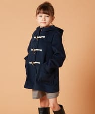 KJUAV02069 a.v.v KIDS(アー・ヴェ・ヴェ) [100-130]【選べる5色展開】ライトフェイクウールダッフルコート ピンク