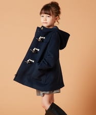 KJUAV02069 a.v.v KIDS(アー・ヴェ・ヴェ) [100-130]【選べる5色展開】ライトフェイクウールダッフルコート ピンク