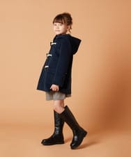 KJUAV02069 a.v.v KIDS(アー・ヴェ・ヴェ) [100-130]【選べる5色展開】ライトフェイクウールダッフルコート ピンク