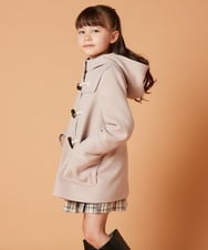 KJUAV02069 a.v.v KIDS(アー・ヴェ・ヴェ) [100-130]【選べる5色展開】ライトフェイクウールダッフルコート ピンク