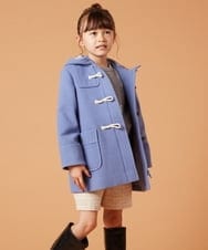 KJUAV02069 a.v.v KIDS(アー・ヴェ・ヴェ) [100-130]【選べる5色展開】ライトフェイクウールダッフルコート ピンク