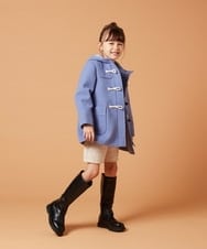 KJUAV02069 a.v.v KIDS(アー・ヴェ・ヴェ) [100-130]【選べる5色展開】ライトフェイクウールダッフルコート ピンク