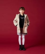 KJUAV02069 a.v.v KIDS(アー・ヴェ・ヴェ) [100-130]【選べる5色展開】ライトフェイクウールダッフルコート ピンク