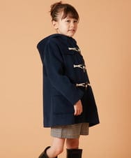 KJUAV02069 a.v.v KIDS(アー・ヴェ・ヴェ) [100-130]【選べる5色展開】ライトフェイクウールダッフルコート ネイビー