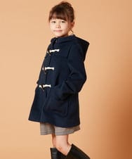 KJUAW02079 a.v.v KIDS(アー・ヴェ・ヴェ) [140-150]【選べる5色展開】ライトフェイクウールダッフルコート ベージュ