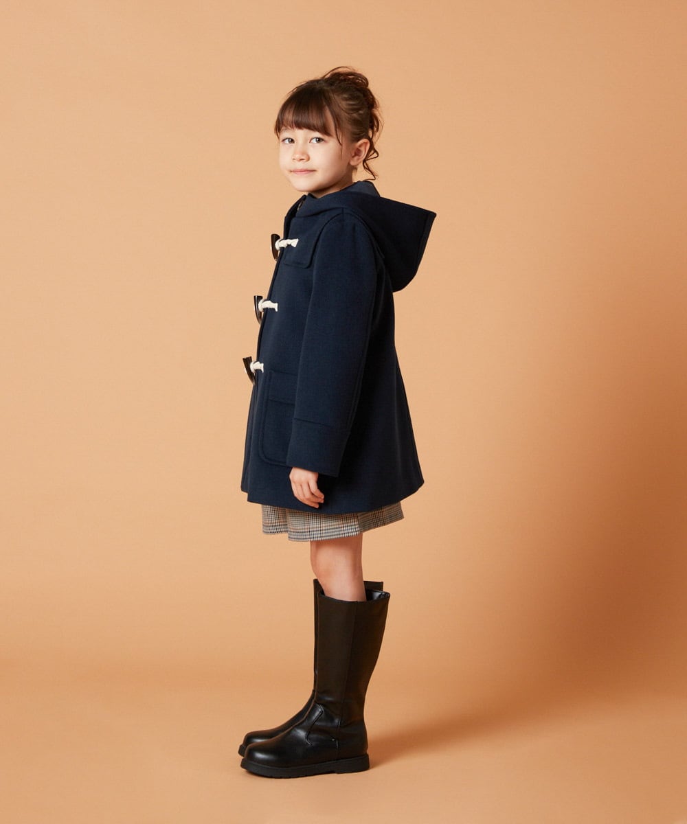 KJUAW02079 a.v.v KIDS(アー・ヴェ・ヴェ) [140-150]【選べる5色展開】ライトフェイクウールダッフルコート ベージュ