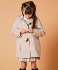 KJUAW02079 a.v.v KIDS(アー・ヴェ・ヴェ) [140-150]【選べる5色展開】ライトフェイクウールダッフルコート ベージュ