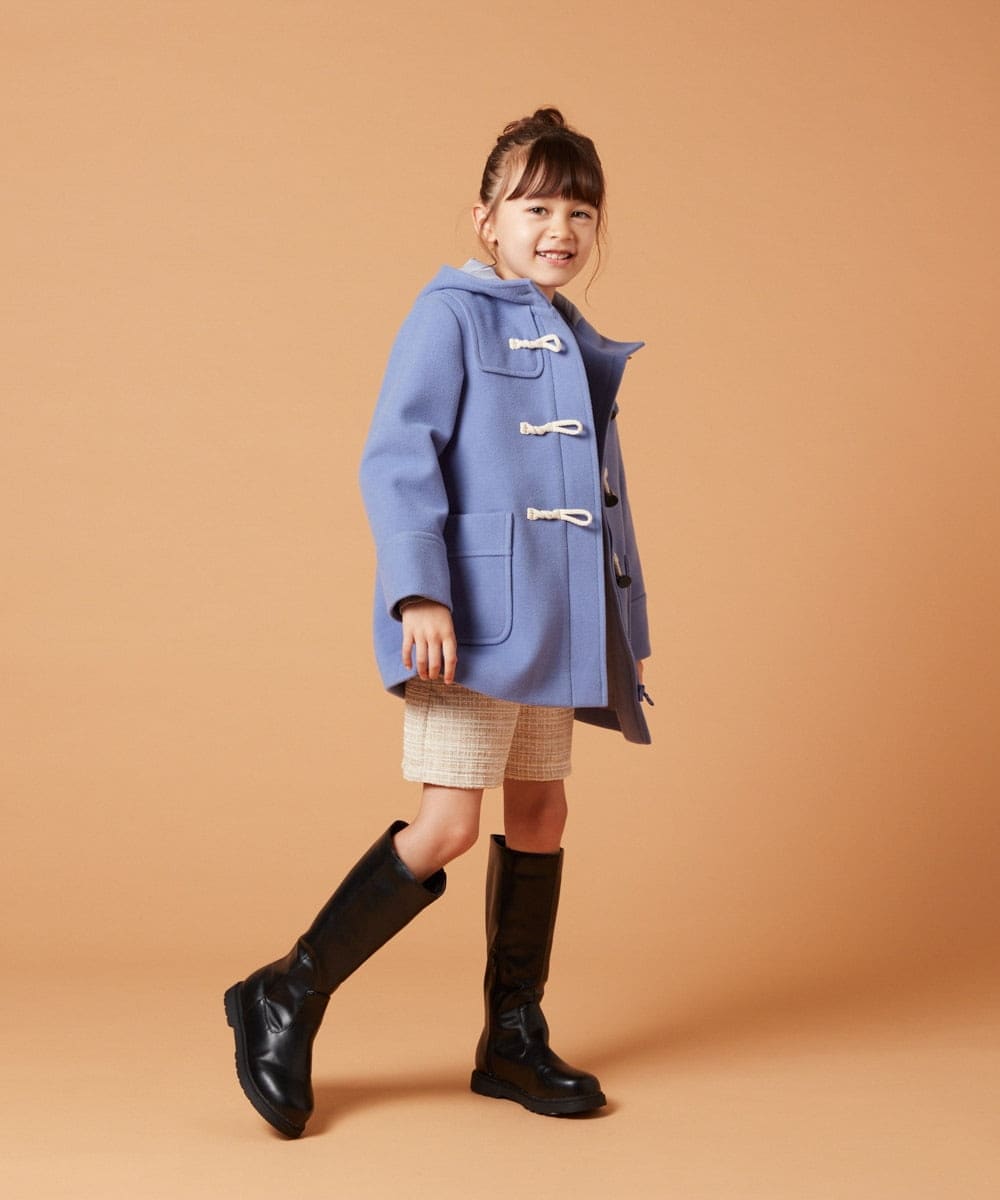 KJUAW02079 a.v.v KIDS(アー・ヴェ・ヴェ) [140-150]【選べる5色展開】ライトフェイクウールダッフルコート ベージュ