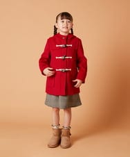 KJUAW02079 a.v.v KIDS(アー・ヴェ・ヴェ) [140-150]【選べる5色展開】ライトフェイクウールダッフルコート ベージュ