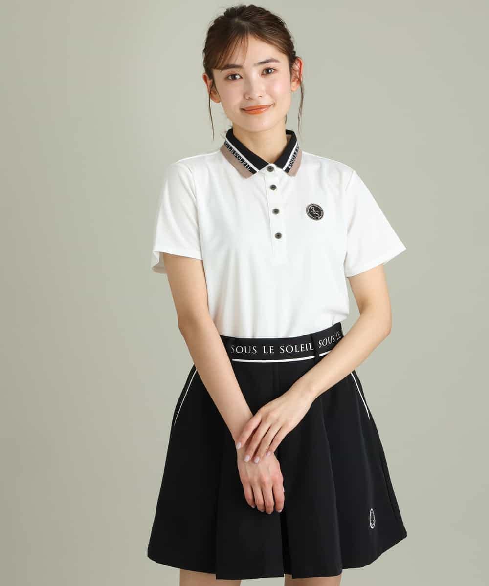 Lサイズ 定価13200円 新品 ニット半袖ポロシャツ レディス ホワイト