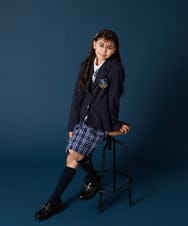 KQHTA01054 a.v.v KIDS(アー・ヴェ・ヴェ) [140-160]【卒服】チェックプリーツスカート ネイビー