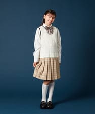 KQHTA01054 a.v.v KIDS(アー・ヴェ・ヴェ) [140-160]【卒服】チェックプリーツスカート ネイビー