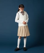 KQHTA01054 a.v.v KIDS(アー・ヴェ・ヴェ) [140-160]【卒服】チェックプリーツスカート ネイビー