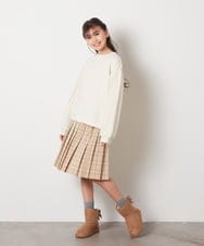 KQHTA01054 a.v.v KIDS(アー・ヴェ・ヴェ) [140-160]【卒服】チェックプリーツスカート ネイビー