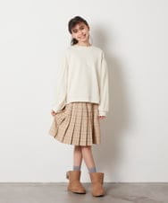 KQHTA01054 a.v.v KIDS(アー・ヴェ・ヴェ) [140-160]【卒服】チェックプリーツスカート ネイビー