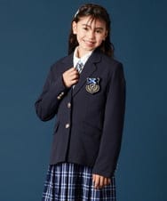 KQJTA01089 a.v.v KIDS(アー・ヴェ・ヴェ) [140-160]【卒服】エンブレム付きテーラードジャケット ネイビー