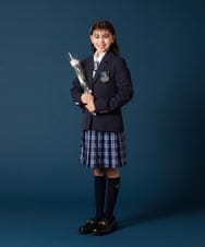 KQJTA01089 a.v.v KIDS(アー・ヴェ・ヴェ) [140-160]【卒服】エンブレム付きテーラードジャケット ネイビー