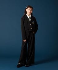 KQJTA02089 a.v.v KIDS(アー・ヴェ・ヴェ) [140-160]【卒服】エンブレム付きショートテーラードジャケット ブラック