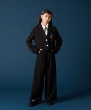 KQJTA02089 a.v.v KIDS(アー・ヴェ・ヴェ) [140-160]【卒服】エンブレム付きショートテーラードジャケット ブラック