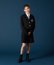 KQJTA02089 a.v.v KIDS(アー・ヴェ・ヴェ) [140-160]【卒服】エンブレム付きショートテーラードジャケット ブラック