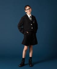 KQJTA02089 a.v.v KIDS(アー・ヴェ・ヴェ) [140-160]【卒服】エンブレム付きショートテーラードジャケット ブラック