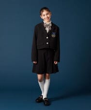 KQJTA02089 a.v.v KIDS(アー・ヴェ・ヴェ) [140-160]【卒服】エンブレム付きショートテーラードジャケット ブラック