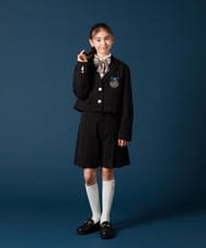 KQJTA02089 a.v.v KIDS(アー・ヴェ・ヴェ) [140-160]【卒服】エンブレム付きショートテーラードジャケット ブラック