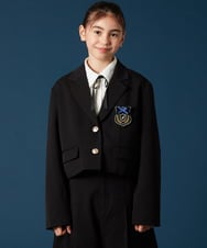 KQJTA02089 a.v.v KIDS(アー・ヴェ・ヴェ) [140-160]【卒服】エンブレム付きショートテーラードジャケット ブラック