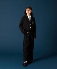 KQJTA02089 a.v.v KIDS(アー・ヴェ・ヴェ) [140-160]【卒服】エンブレム付きショートテーラードジャケット ブラック