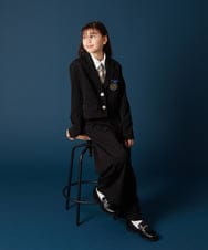 KQJTA02089 a.v.v KIDS(アー・ヴェ・ヴェ) [140-160]【卒服】エンブレム付きショートテーラードジャケット ブラック