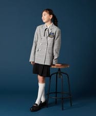 KQJTA03089 a.v.v KIDS(アー・ヴェ・ヴェ) [140-160]【卒服】エンブレム付きWブレストジャケット グレー