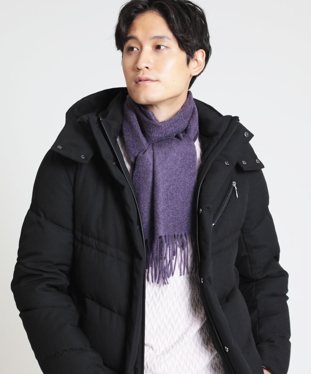 MD3AW20120 MK MICHEL KLEIN HOMME(MKミッシェルクランオム) カシミヤマフラー パープル(65)