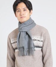 MD3AW20120 MK MICHEL KLEIN HOMME(MKミッシェルクランオム) カシミヤマフラー グレー(92)