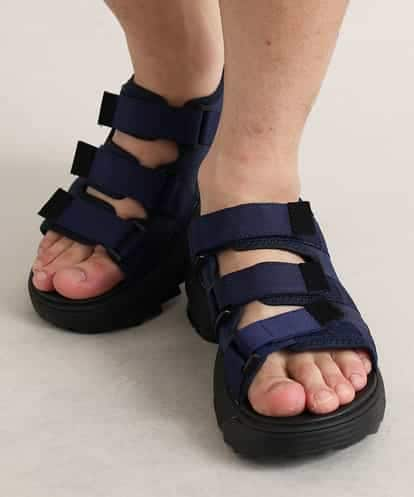 MD6GO12045 MK MICHEL KLEIN HOMME 【MEI メイ】Men’s RECYCLED NYLON 3BELT TAPE SANDAL リサイクル ナイロン テープ サンダル 厚底 シャークソール