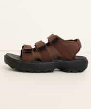 MD6GO12045 MK MICHEL KLEIN HOMME(MKミッシェルクランオム) 【MEI メイ】Men’s RECYCLED NYLON 3BELT TAPE SANDAL リサイクル ナイロン テープ サンダル 厚底 シャークソール ブラウン