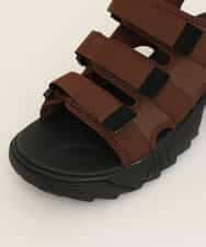 MD6GO12045 MK MICHEL KLEIN HOMME(MKミッシェルクランオム) 【MEI メイ】Men’s RECYCLED NYLON 3BELT TAPE SANDAL リサイクル ナイロン テープ サンダル 厚底 シャークソール ブラウン