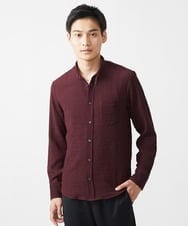 MKBJX04130 MK MICHEL KLEIN HOMME(MKミッシェルクランオム) 【ON/OFF対応】長袖シャツ/ラダーストライプ パープル